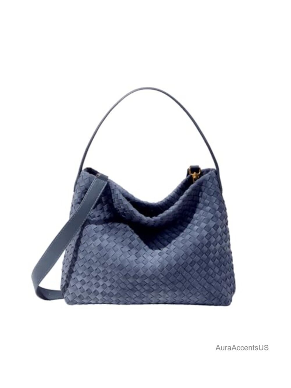 Faux Suede Woven Tote Bag Large Hobo Shoulder Purse for Women